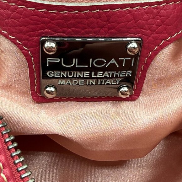 Pulicati Soft Leather Pink Satchel Bag - Picture 6 of 16